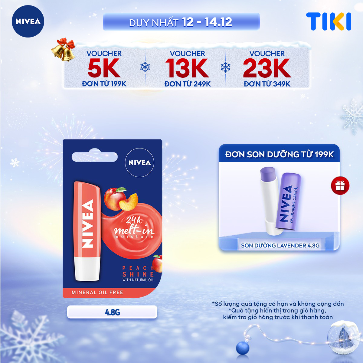 Son Dưỡng Môi NIVEA Không Dầu Khoáng (4.8 g)