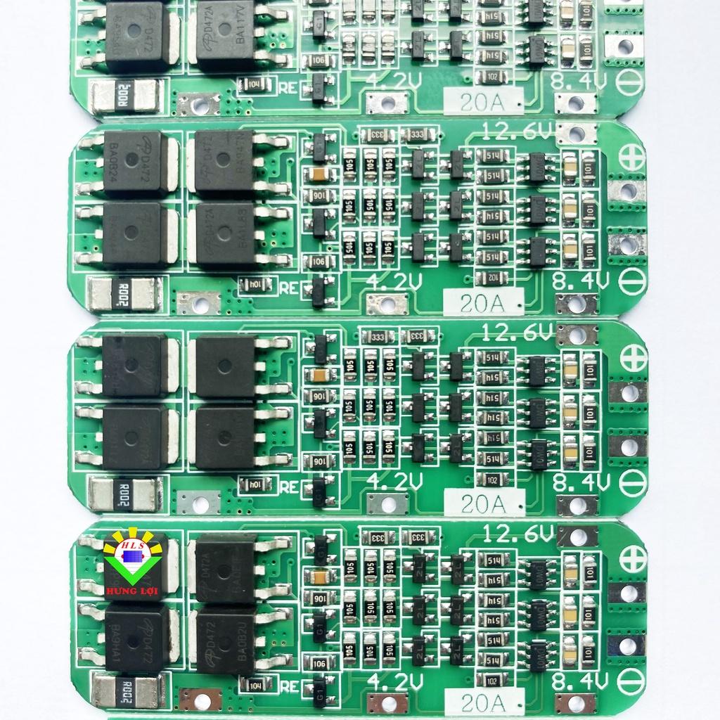 Bảng Mạch Bảo Vệ Pin Lithium 3S 20A PCB BMS 12.6V 11.1V 12V 12.6V chuyên dụng chất lượng cao