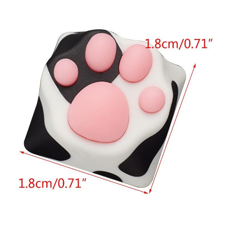 Nút bàn phím cơ thiết kế hình dấu chân mèo bằng silicone dành cho Cherry MX