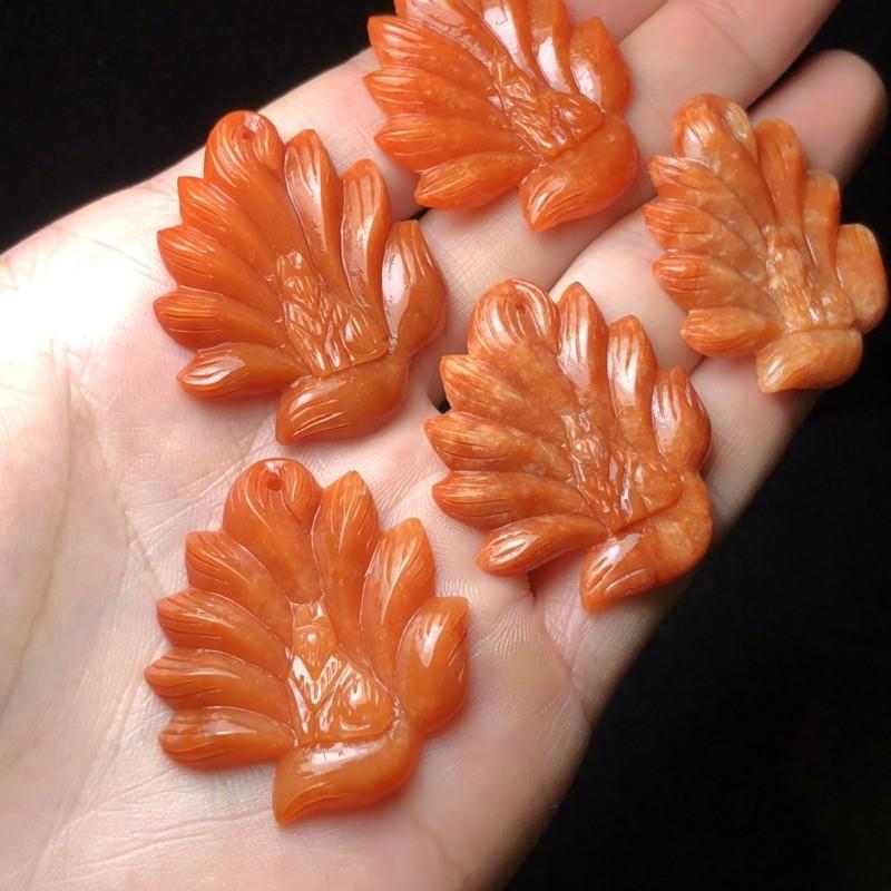 Hồ Ly Chúa Ngoc Huyết Đỏ Cam Vip - nghệ nhân tạc tay - Siêu tốt về tình duyên, tài lộc, bình an may mắn