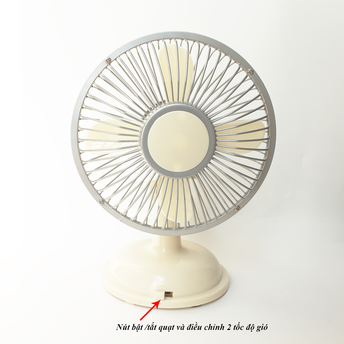 Quạt sạc USB super mini 2 chế độ gió MINIGOOD RETRO ELECTRIC FAN  phong cách Hàn Quốc hàng chính hãng - màu ngà voi - DMCTB181