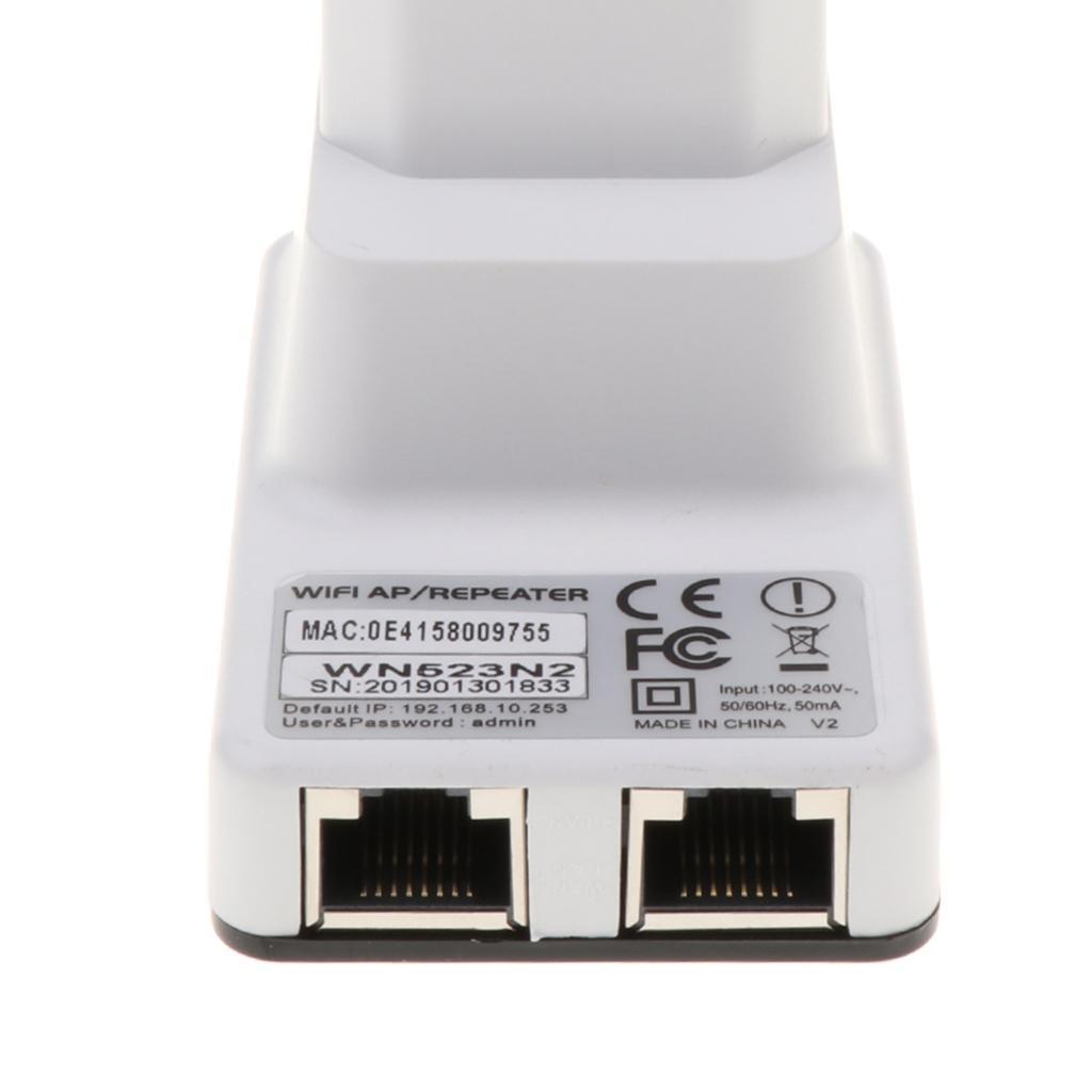 300Mbps Wireless Wifi Repeater Signal Booster Double Ports Extender US Plug