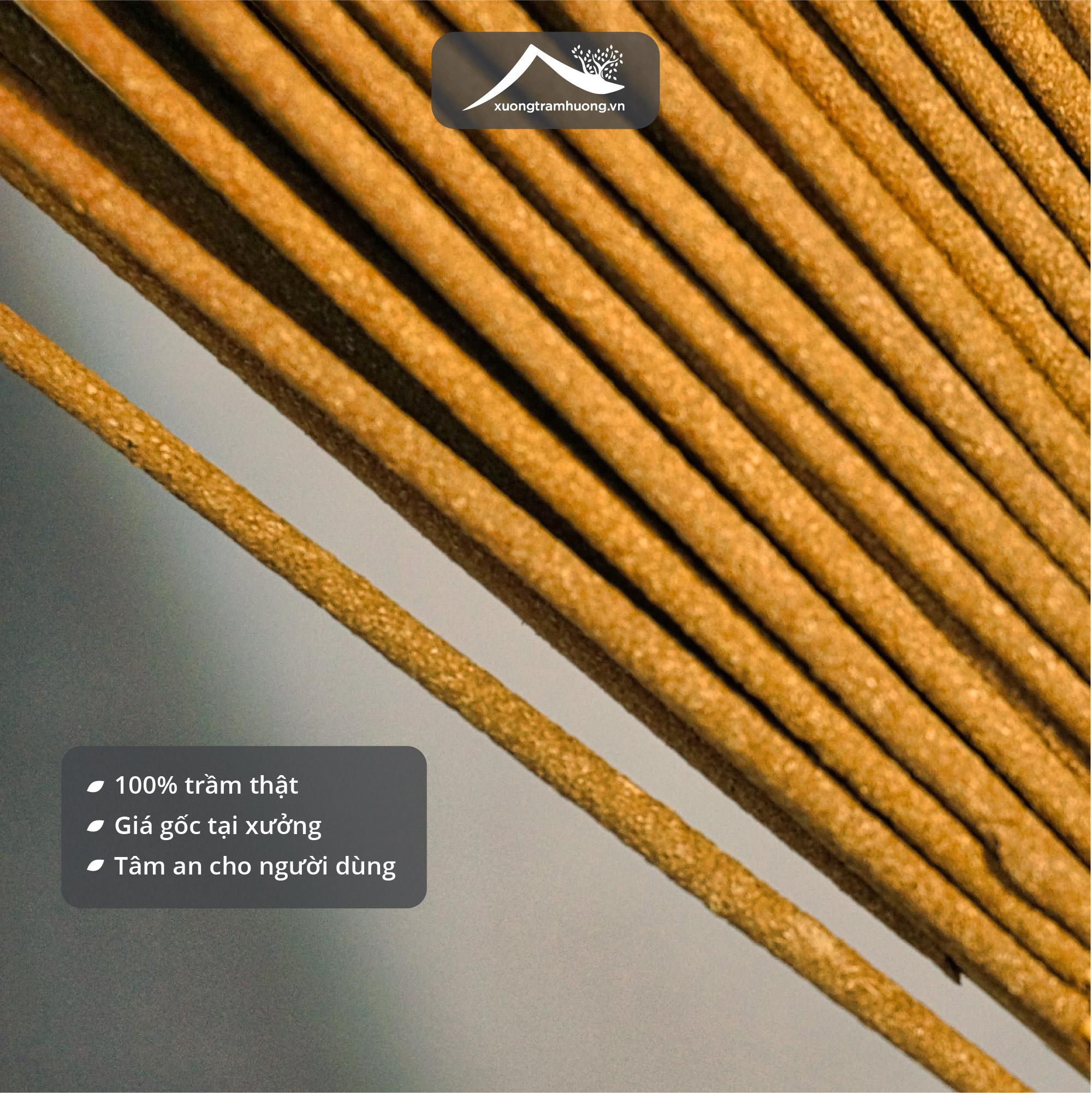 Nhang Trầm Hương Sạch Xưởng Trầm Hương Thơm Dịu An Toàn Hộp 100 Cây Xông Nhà Tẩy Uế