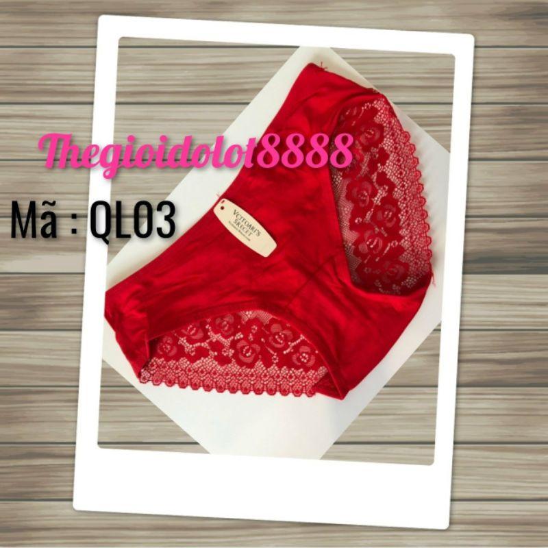 Quần lót ren chất liệu cotton co giãn tốt mã đặt hàng QL03
