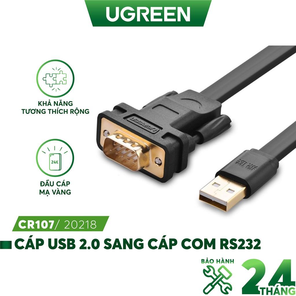 Cáp USB 2.0 sang cáp COM RS232 UGREEN CR107 20218 - Hàng chính hãng