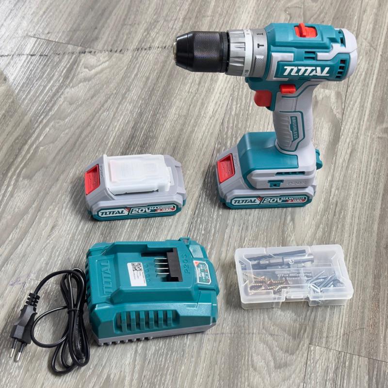 MÁY KHOAN BÚA KHÔNG CHỔI THAN DÙNG PIN LITHIUM-ION 20V 50NM TOTAL TIDLI20508 - HÀNG CHÍNH HÃNG