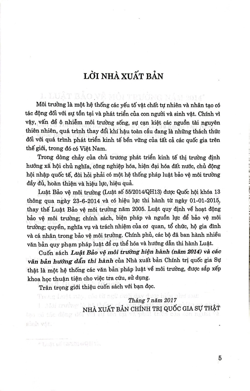 Luật Bảo vệ môi trường hiện hành và các văn bản hướng dẫn thi hành