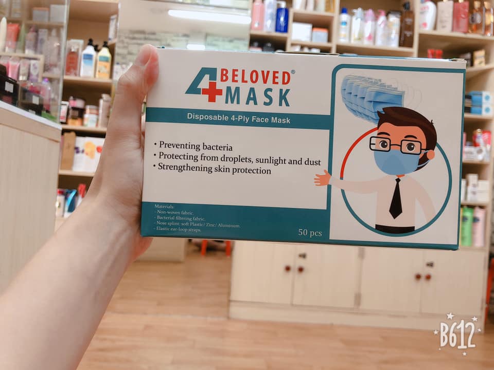 Combo 5 hộp khẩu trang y tế 4 lớp  4BELOVED MASK cao cấp kháng khuẩn , ngừa bụi , bảo vệ sức khỏe