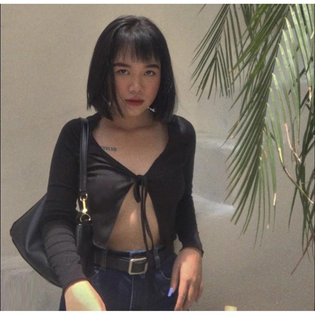 Áo khoác nhẹ croptop tay dài Joy Babe thun gân xịn hack dáng co giãn 4 chiều, áo croptop kiểu nữ crop top CROD 42 -2A