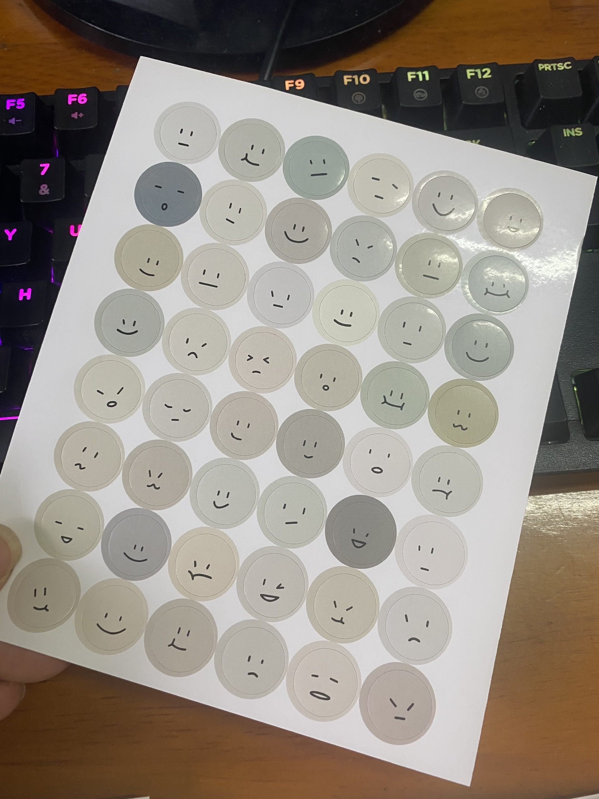 Sticker emoji sticker tròn nhãn dán mặt cười dễ thương trang trí sổ tay decor bàn học 4020