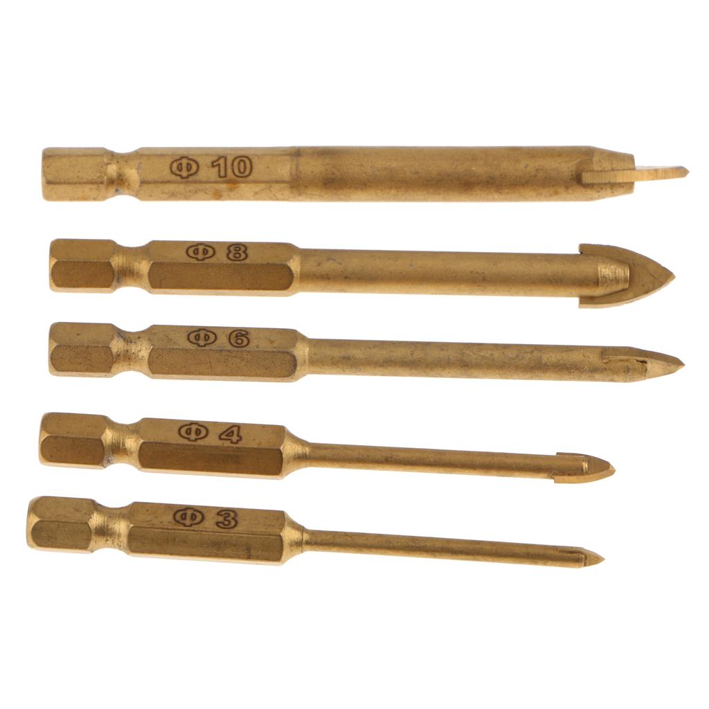 5x Thun Khoan Bộ Gạch Ceramic Kính Tráng Gương Sứ Dụng Cụ Khoan