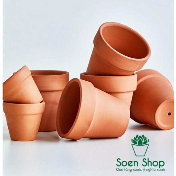 Chậu Bát Tràng Trồng Sen Đá, Xương Rồng - CHẬU ĐẤT NUNG