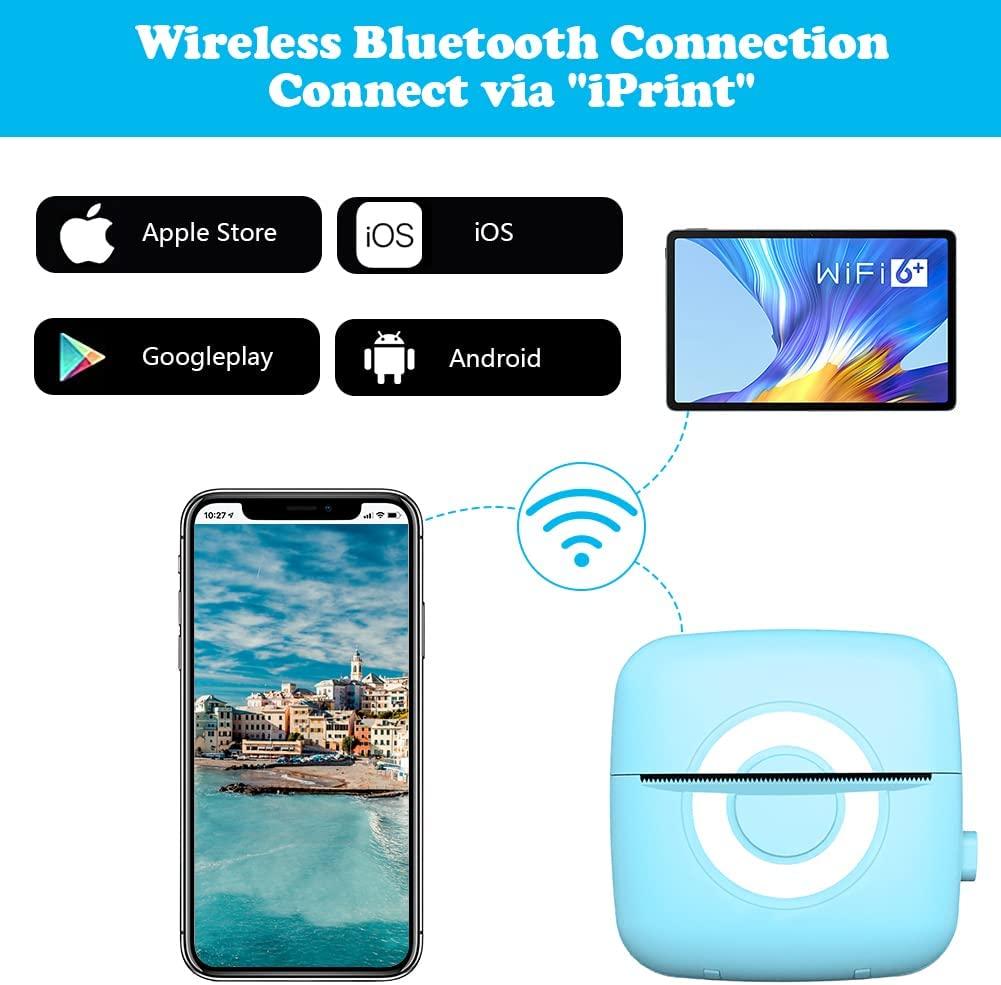 Máy in bỏ túi mini Máy in nhiệt Bluetooth không dây Máy in nhỏ Máy in câu hỏi sai lầm di động Máy in sinh viên Máy in nhãn mã vạch văn phòng Máy in mã hóa