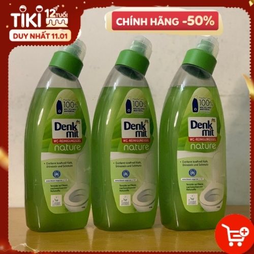 Dung Dịch tẩy rửa Bồn Cầu Denkmit WC-Reiniger Nature, 750ml, Hương Thiên Nhiên