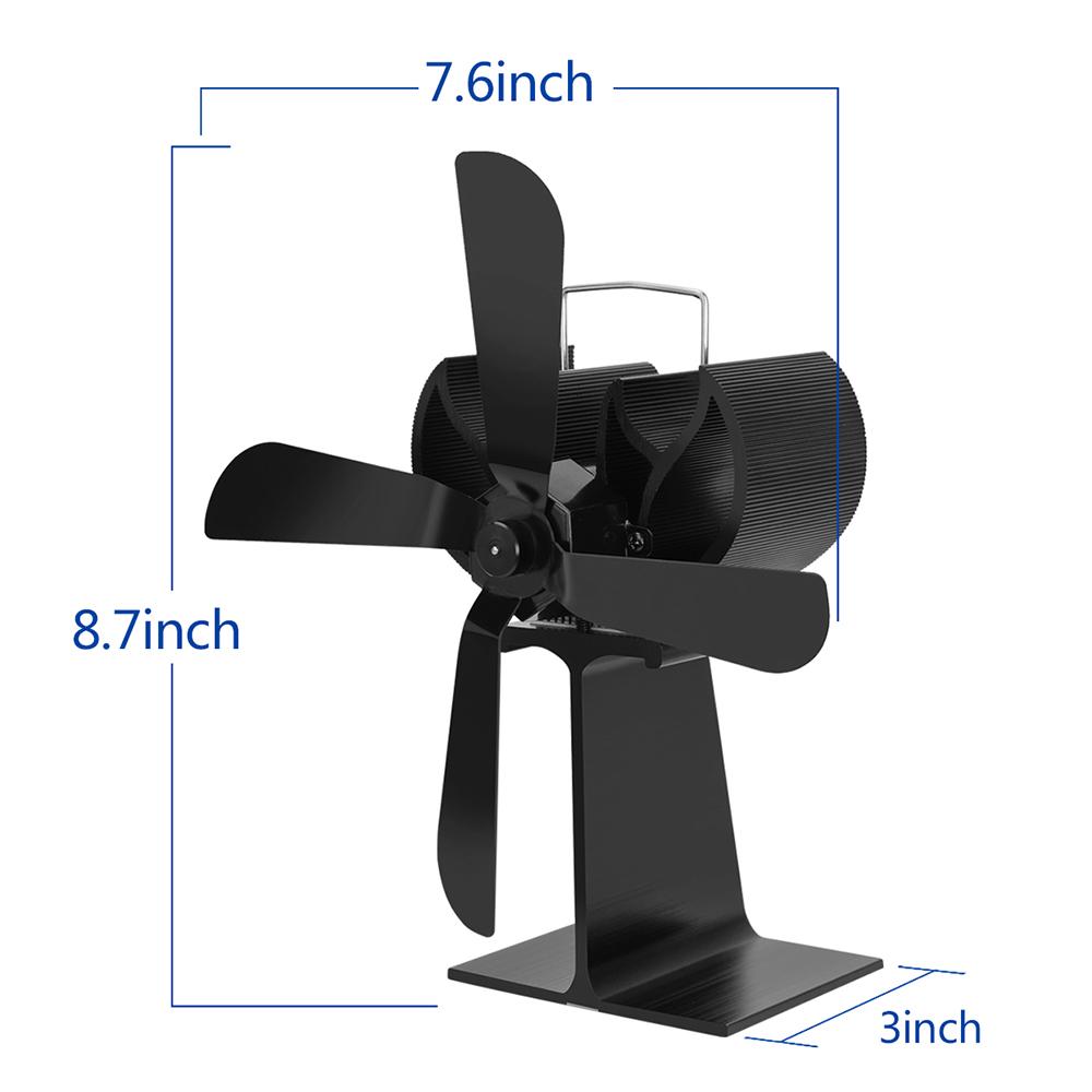 Quạt cấp nhiệt cho bếp củi không sử dụng pin, thiết kế 4 cánh phân phối nhiệt hiệu quả