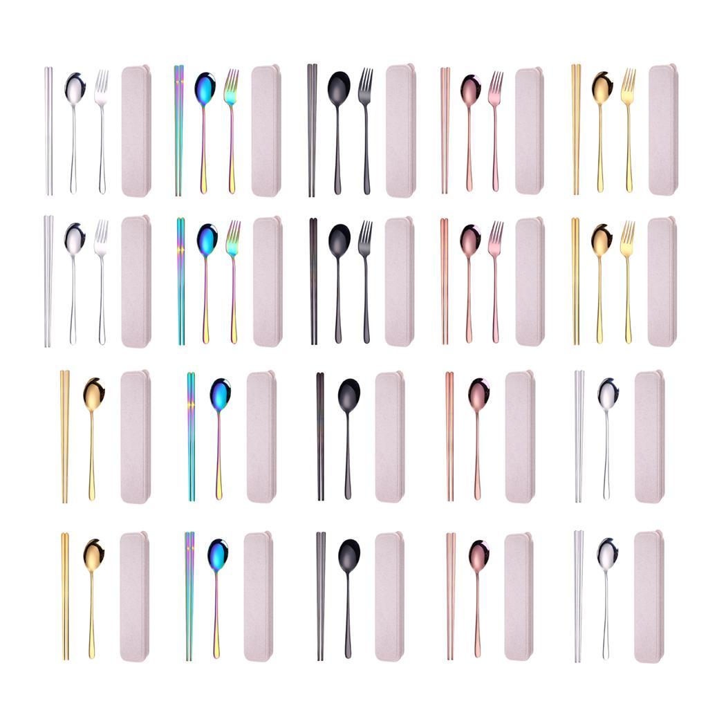 Travel Flatware with Case Camping Lunch