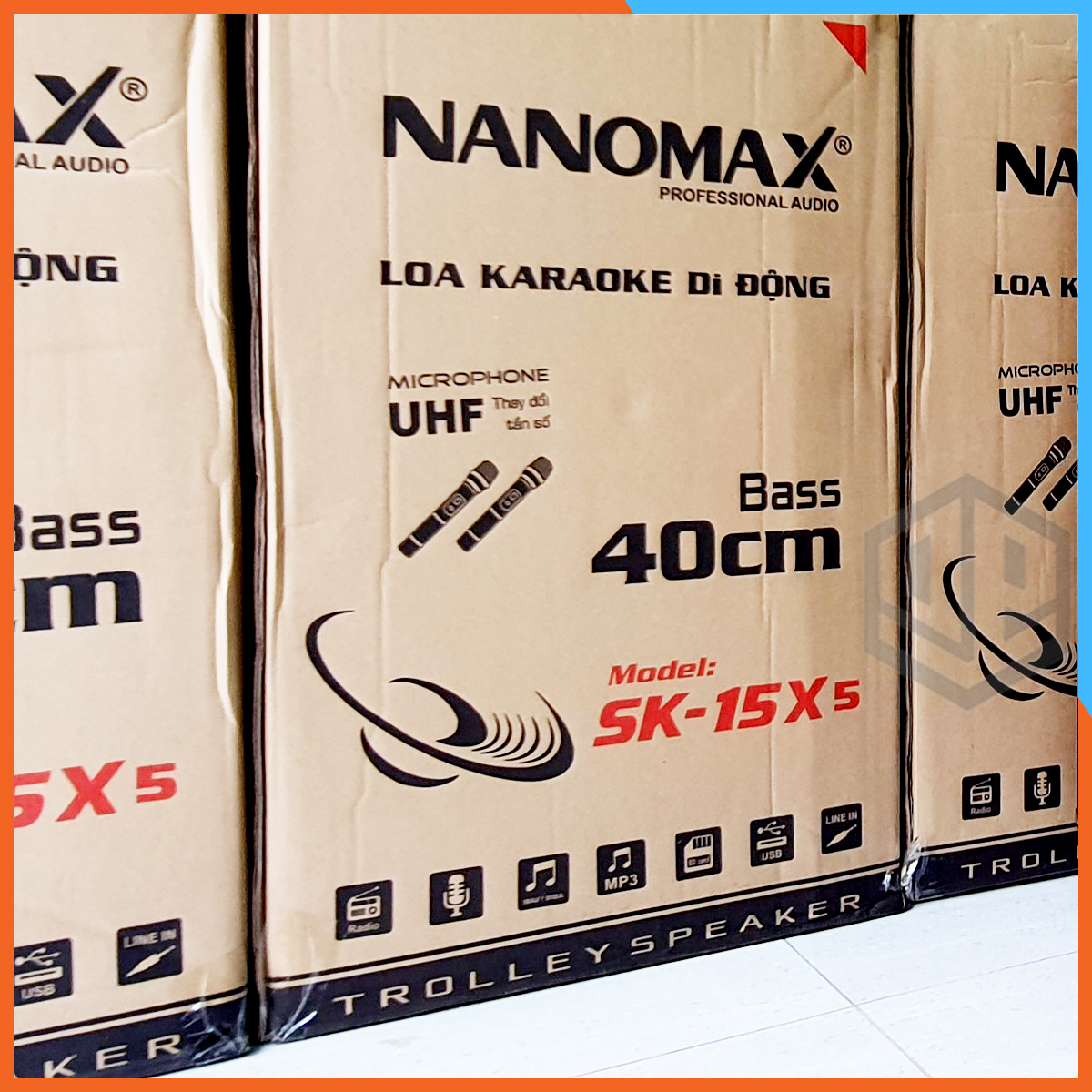 Loa Kéo Karaoke Nanomax Bluetooth Bass 40 Tặng 2 Mic Đọc Được Usb Thẻ Nhớ Công Suất 620w Có Bánh Xe Cao Cấp hàng chính hãng