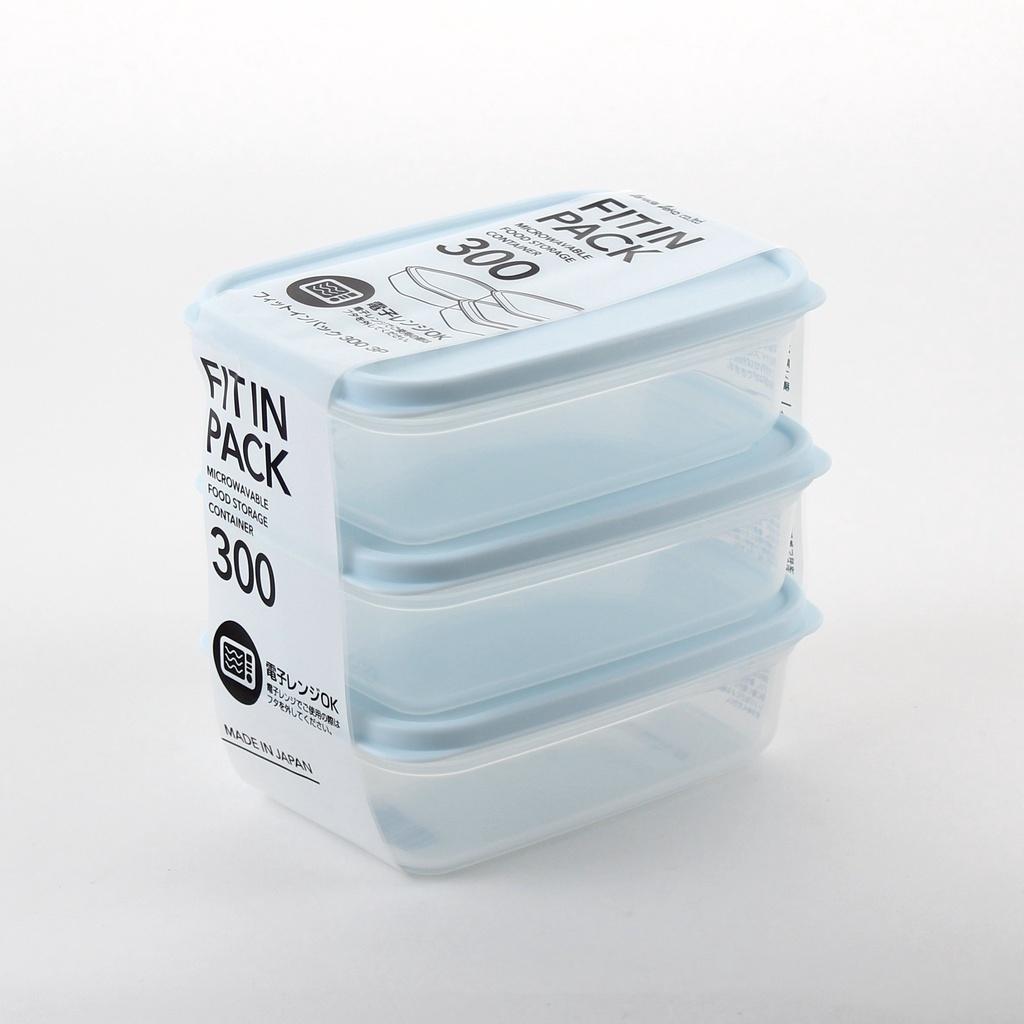 Set 3 hộp nhựa nắp dẻo 300ml