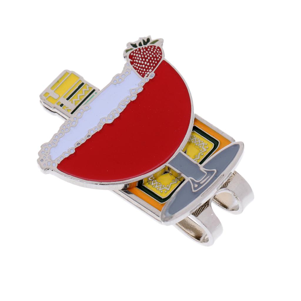 Sturdy Drinking Cup Magnetic Hat Clip Golf Ball Marker Fit for Golf Cap Visor