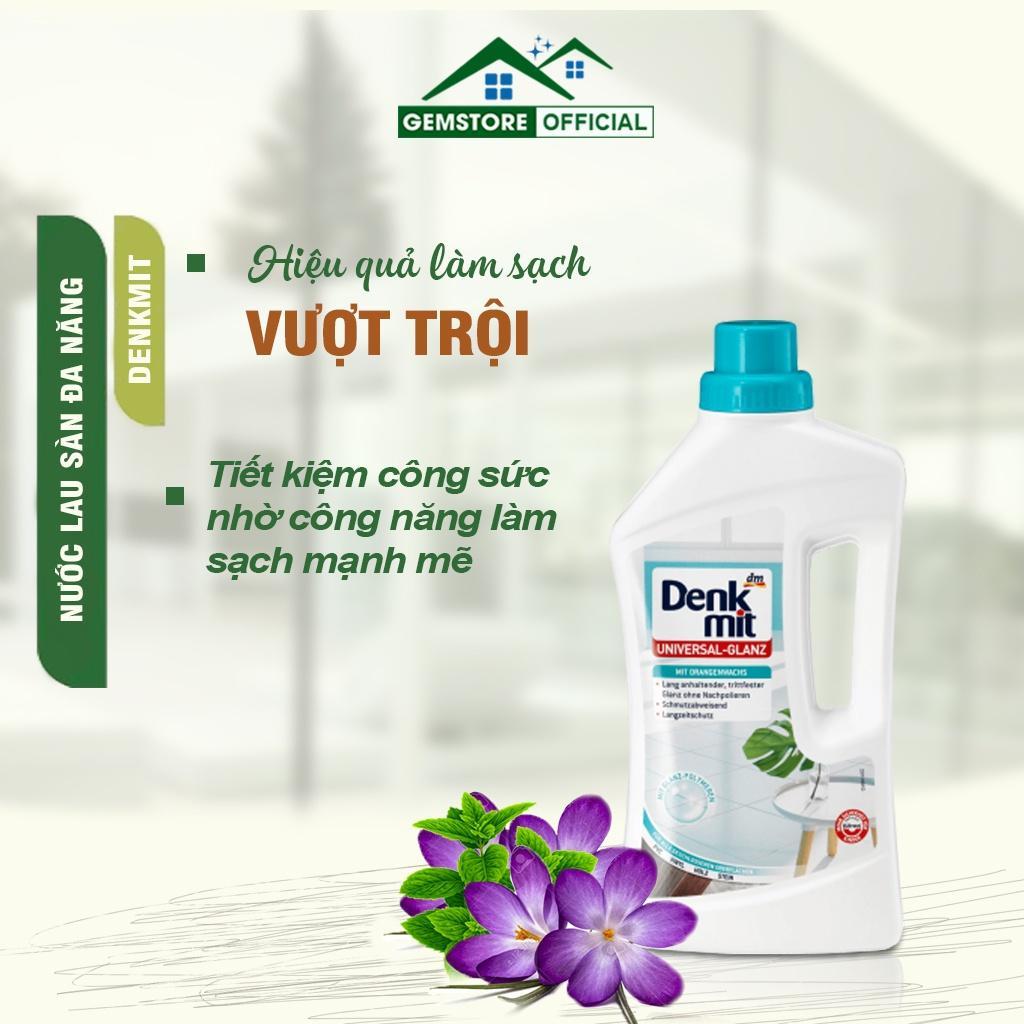 Nước Lau Sàn Đa Năng Denkmit, Dung Dịch Vệ Sinh Sàn Gỗ, Sàn Gạch, Dung Tích 1L, Loại Bỏ 99% Vi Khuẩn, Nhập Đức