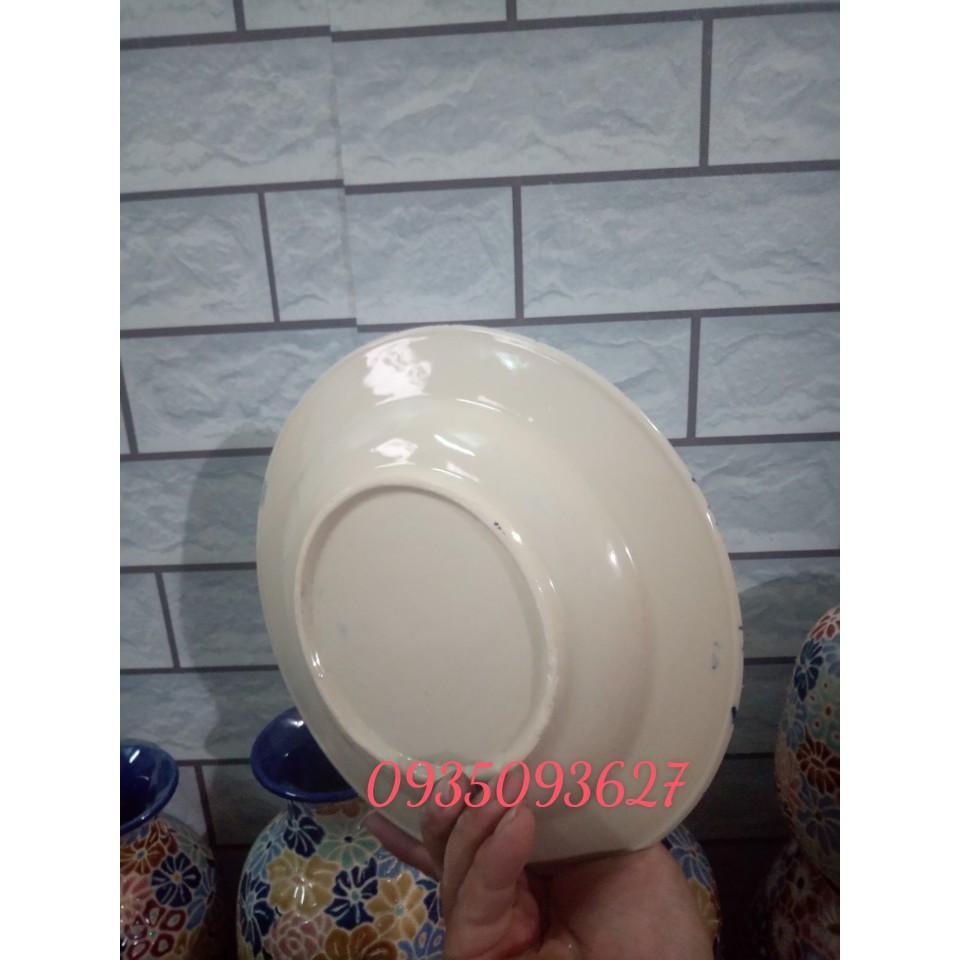 3 Đĩa sành hoa chấm tuyết 20 cm
