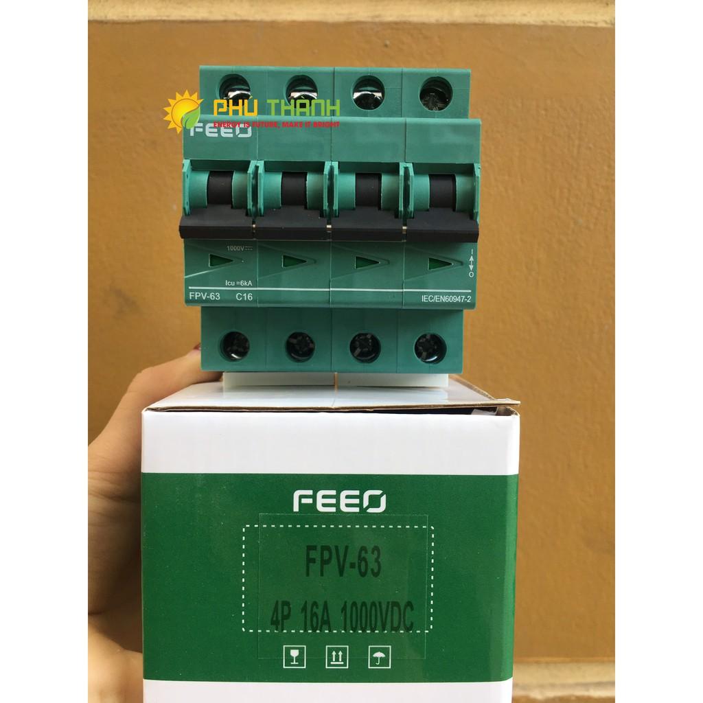 Thiết bị đóng cắt MCB 1000VDC 4P FEEO dùng cho hệ thống điện Năng lượng mặt trời - Hàng Chính hãng 