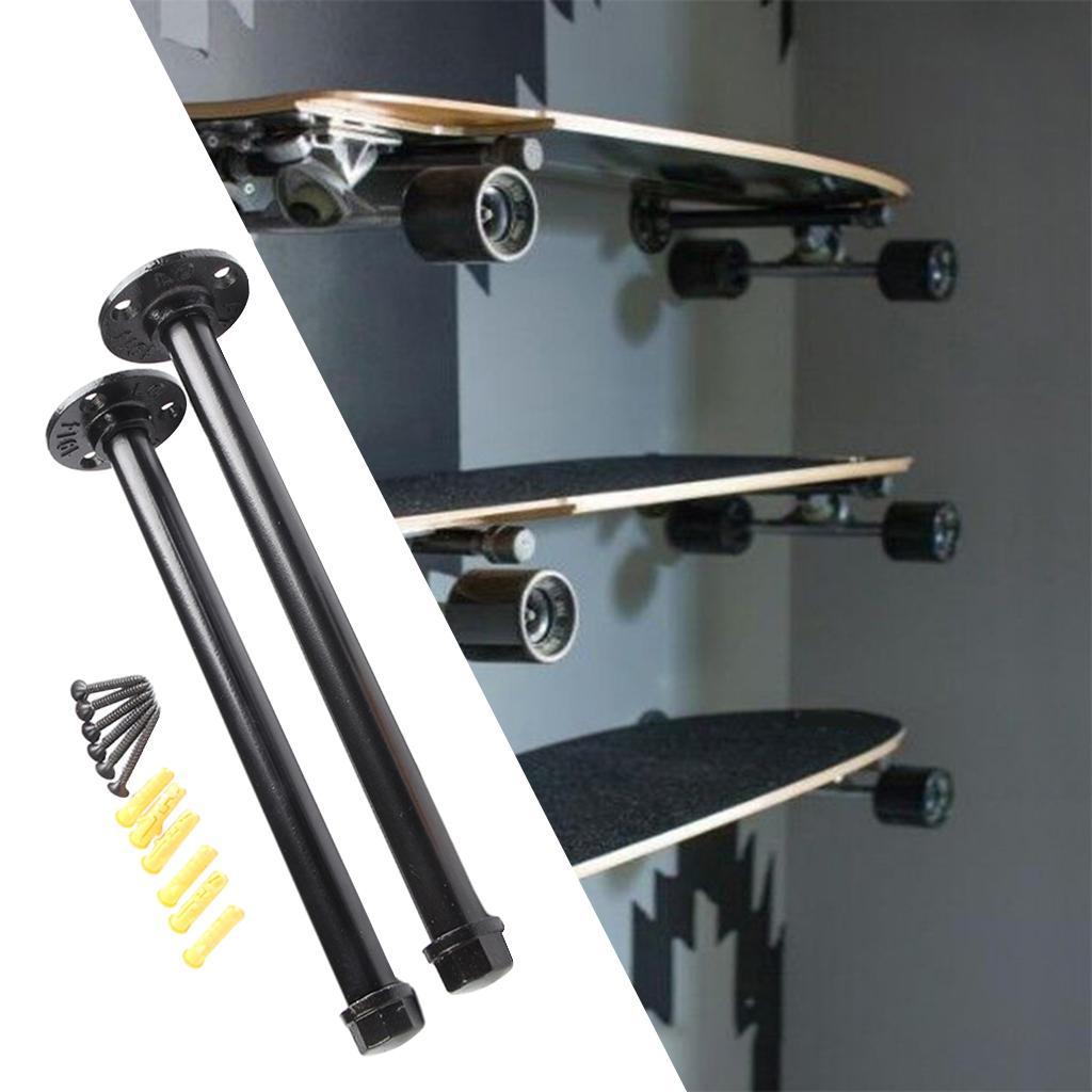 Longboard Skateboard Wall Mount Rack Deck Cruiser Holder Display Brackets