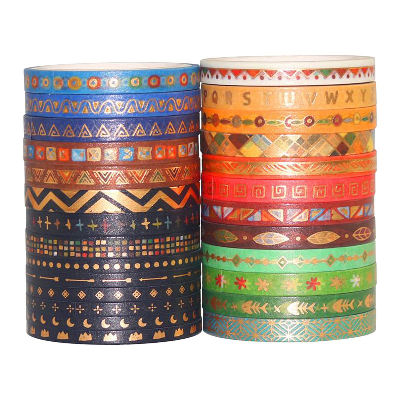 26pcs DIY Washi Paper Foil Decorative Sticky Sticker Paper Masking Adhesive Tape