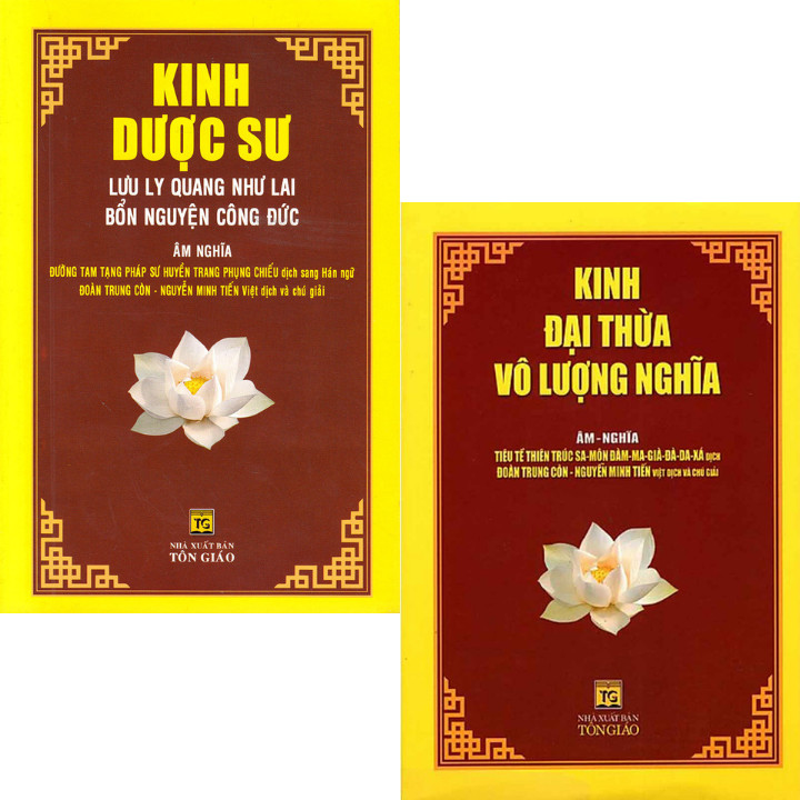 Combo 2 Quyển Kinh Đại Thừa Vô Lượng Nghĩa + Kinh Dược Sư Lưu Ly Quang