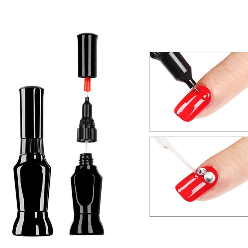 Lọ keo dán đá trang trí móng tay nghệ thuật nhanh khô 2 đầu tiện lợi