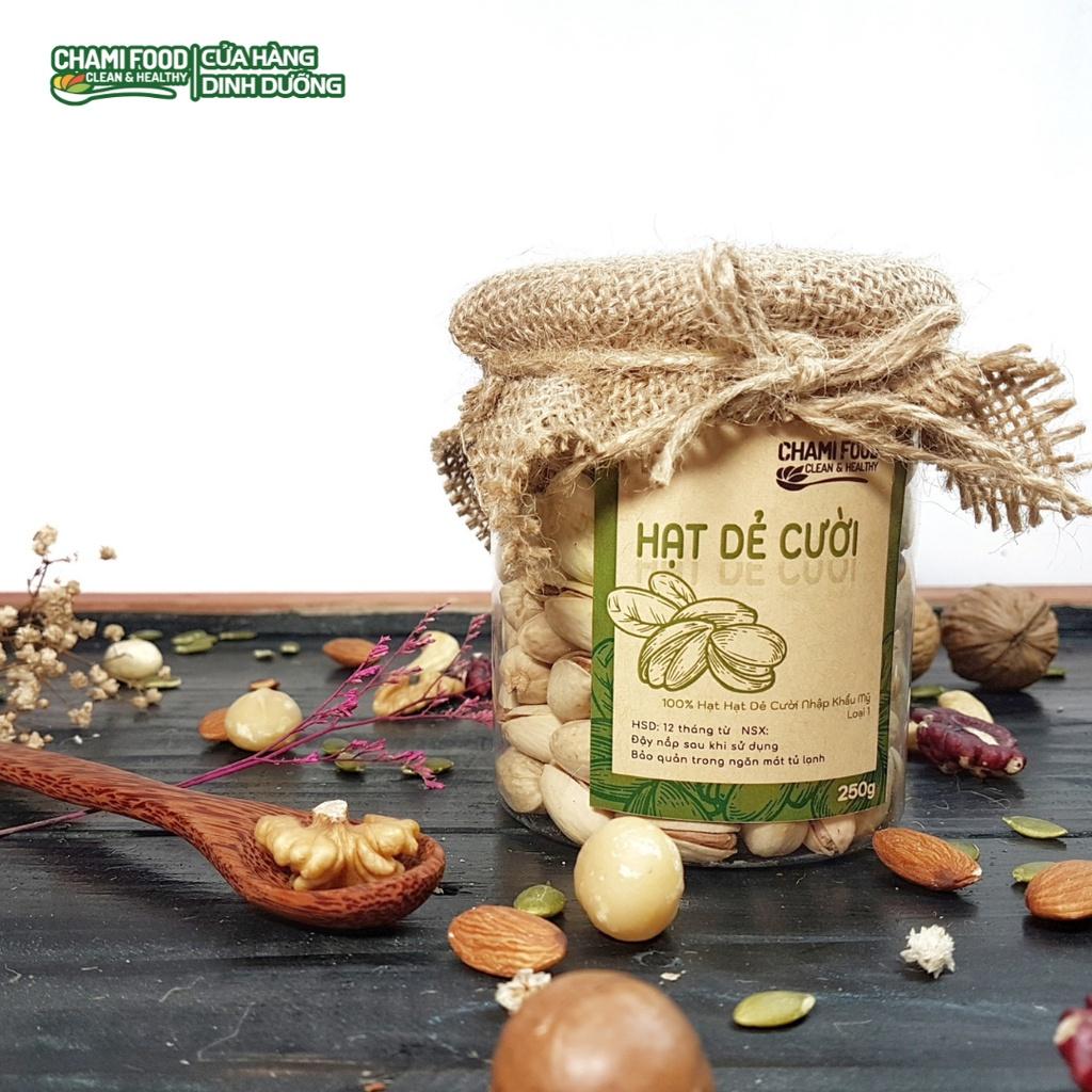 Hạt dẻ cười ChamiFood 500G NHẬP KHẨU MỸ CHÍNH NGẠCH LOẠI 1 giúp Giảm Cân Đẹp Dáng, nhiều Chất béo Tốt, phù hợp Eat Clean