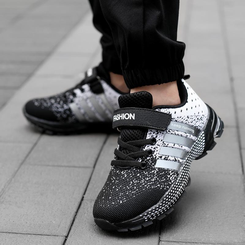 Giày Sneakers Thời Trang Cho Trẻ Em Lưới Thoáng Khí Chạy Bộ Trẻ Em Đi Tenis Học Giày Bé Gái Bé Trai Thể Thao Nhẹ 8 Đến 12 Năm Color: 8702KIDS-Blue Shoe Size: 33