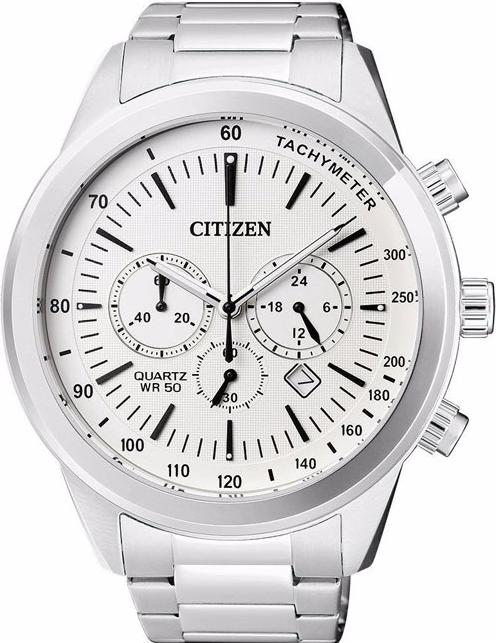 Đồng Hồ Citizen Nam Dây Kim Loại Pin-Quartz AN8150-56A - Mặt Trắng (46mm)