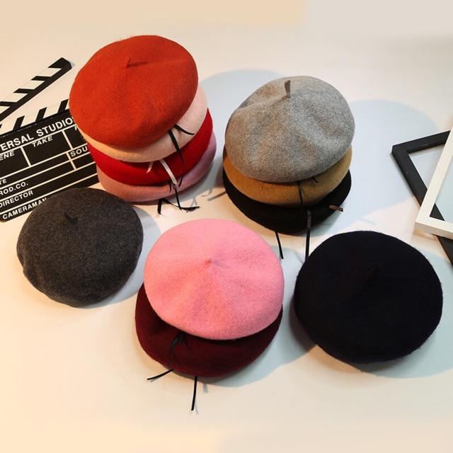 Mũ nồi, mũ beret dạ túi zip loại 1