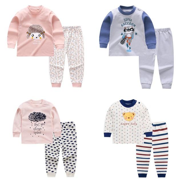 Bộ Cotton Thu Đông cho bé trai bé gái hình ngộ nghĩnh