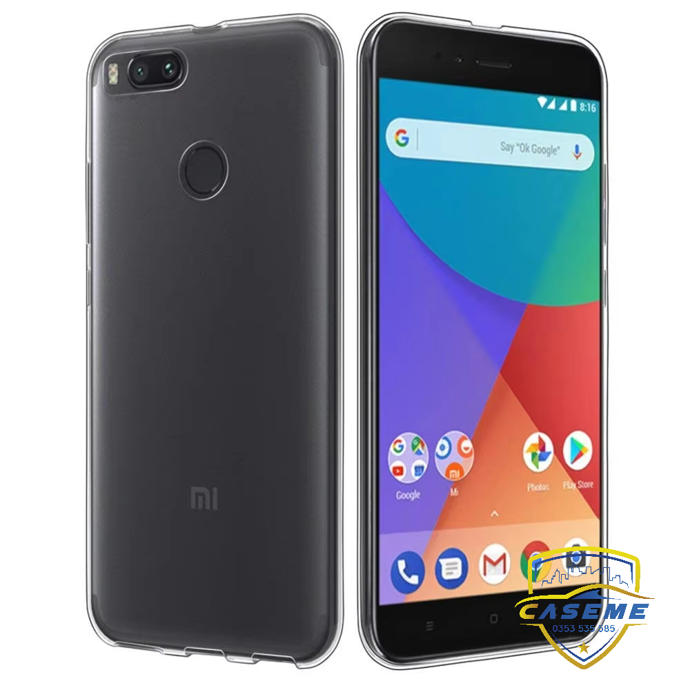 Ốp lưng dành cho Xiaomi Mi A1/ Mi 5X silicon TPU dẻo trong suốt dày dặn chống sốc, chống xước cao cấp - Hàng chính hãng