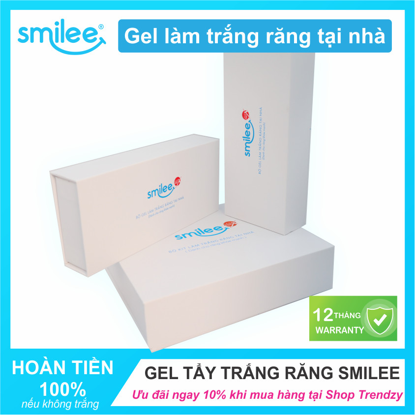 Combo 2 Gel làm trắng răng tại nhà Smilee - Tự làm trắng răng tại nhà an toàn chỉ 20 phút mỗi ngày - Răng trắng sau 7 ngày sử dụng | Sản phẩm nhập khẩu USA - Đạt chuẩn quốc tế ISO:22716 về nha khoa