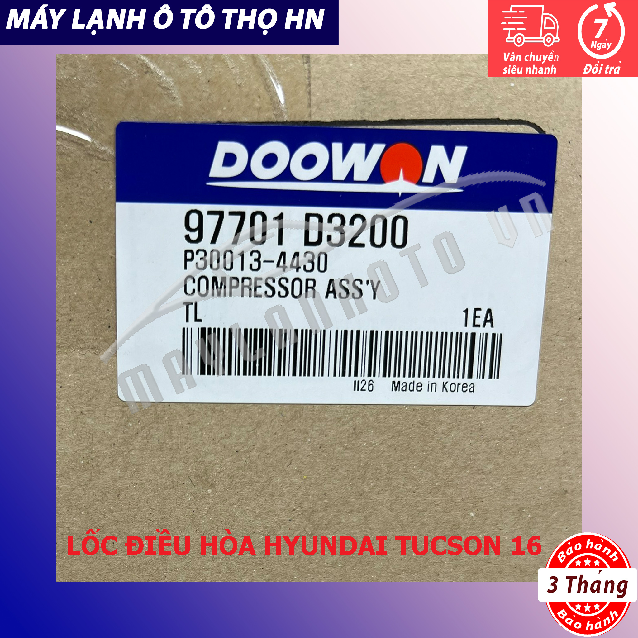 Lốc điều hòa Hyundai Tucson 2016-2017 hàng xịn Hàn Quốc 16 17 97701-D3200