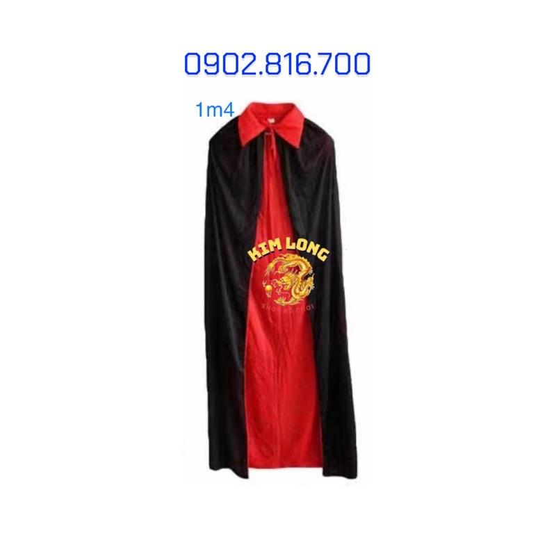 Áo Choàng có nón ma cà rồng 2 lớp đổi 2 màu đỏ đen trang phục hoá trang lễ hội halloween cho trẻ em và người lớn