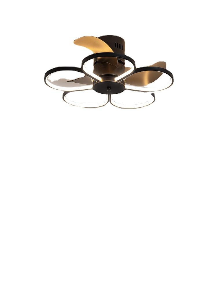 Đảm bảo chất lượng Bắc Âu đèn trần phòng ngủ hiện đại tối giản phòng khách phòng ăn quạt đèn im lặng tích hợp đèn quạt trần