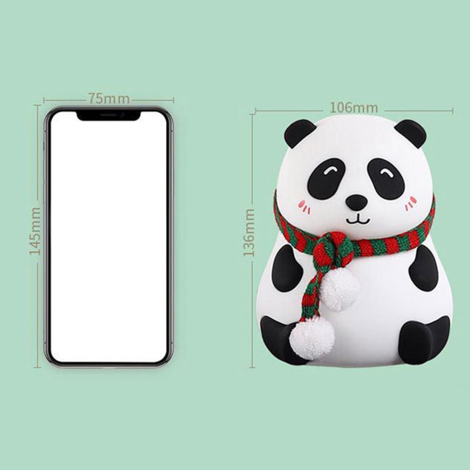 Cute Panda Night Light for Kids,Toddler,Kawaii Animal Lamp,Silicone Nursery Baby Nightlight, Kids Bedroom Decrations,Color Changing,Valentines Gifts