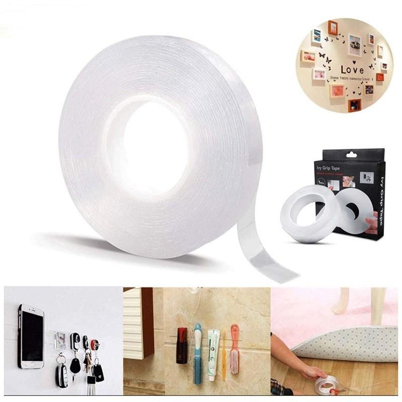 Băng Keo Nano Dán 2 Mặt Trong Suốt / Băng Dính 2 Mặt Đa Năng dài 3 mét