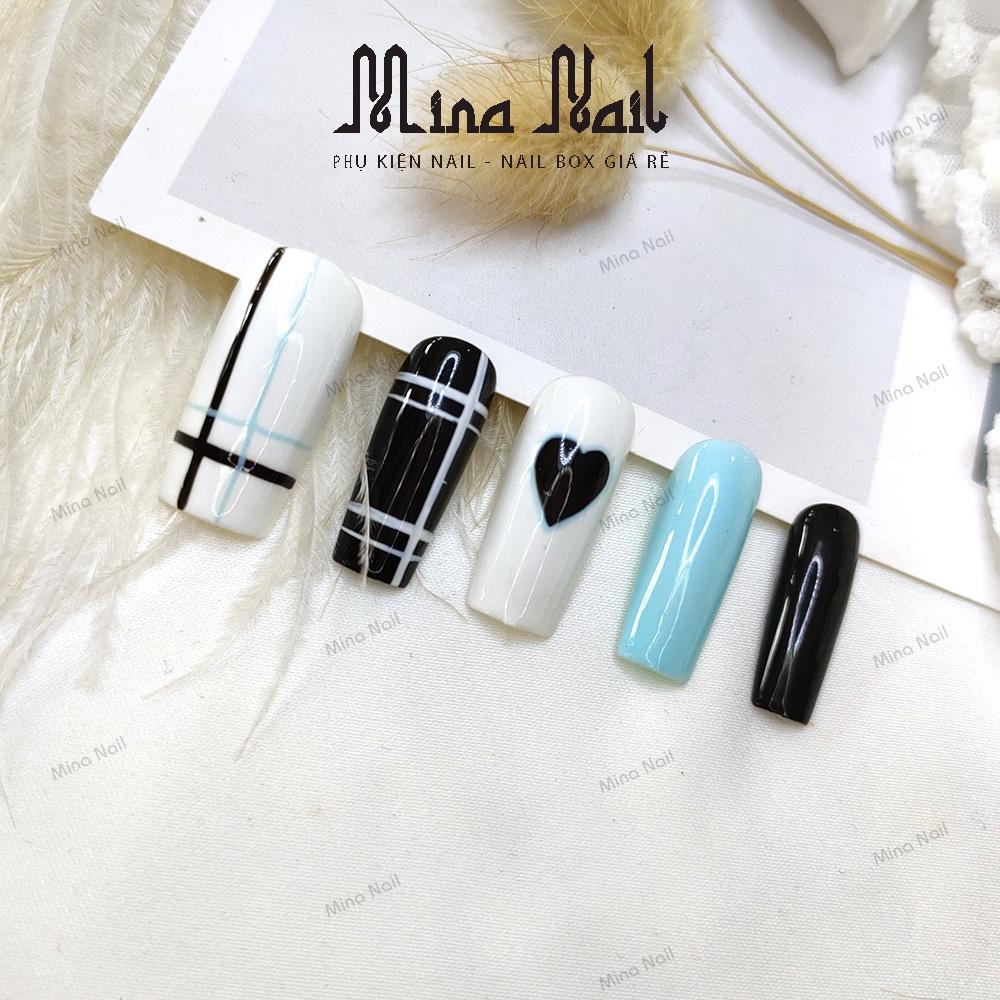 Nail Box Móng Úp Thiết Kế Đo Size Theo Yêu Cầu Kẻ Trái Tim NB049 150