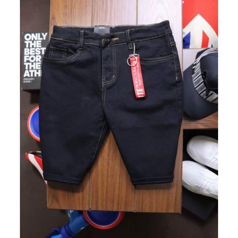 Quần short jeans nam cao cấp trơn