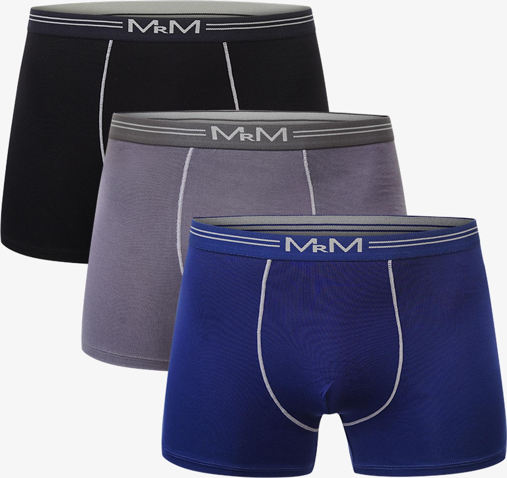 Combo 3 Quần Lót Nam Boxer Bamboo MRM Manlywear (Đen,Xanh, Ghi Đậm)