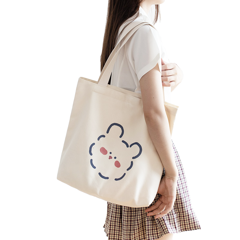 Túi Vải Tote Bag 20x House Đeo Vai Họa Tiết Thú Bông