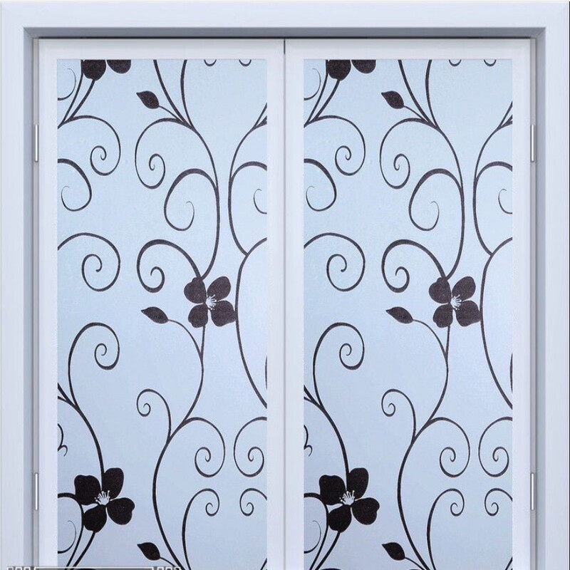 Combo 5m Decal Giấy Dán Kính HOA DÂY ĐEN Khổ 45cm Có Sẵn Keo Tiện Lợi (Nhiều Kích Thước)