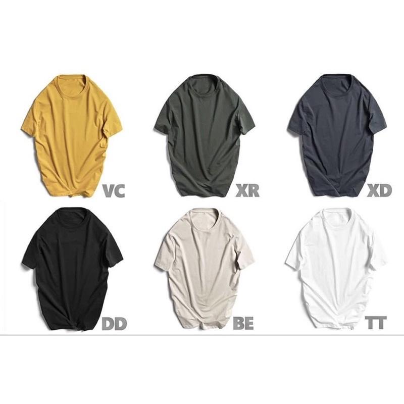 Áo Thun Trơn Nam Nữ Cổ Tròn Nhiều Màu