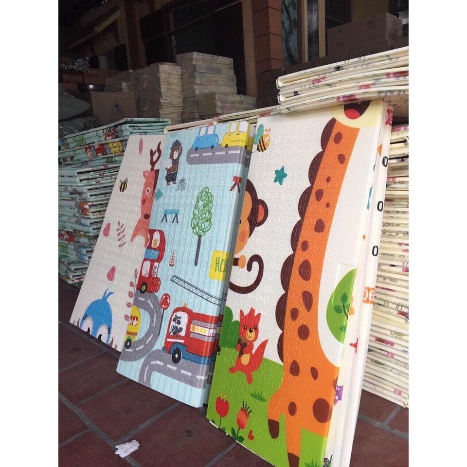 CAM KẾT HÀNG LOẠI 1 DÀY ĐẸP Thảm gấp gọn 2 mặt Hàn Quốc m8x2m - Thảm xốp cho bé tập bò chống ngã