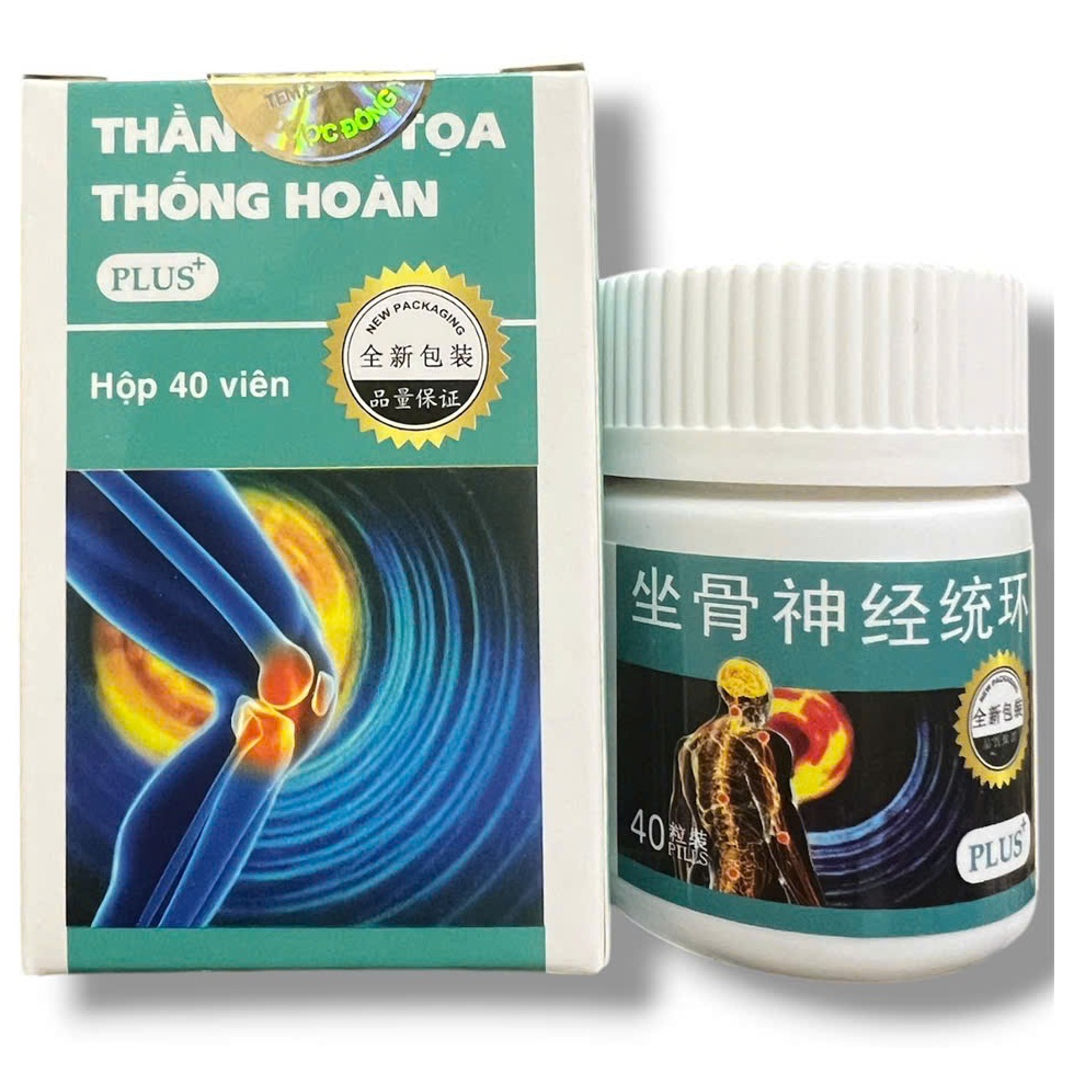 Viên uống đau nhức xương khớp, tê bì chân tay Thần kinh tọa thống hoàn xuất xứ Malaysia - Hộp 40 viên - Mã số 2129